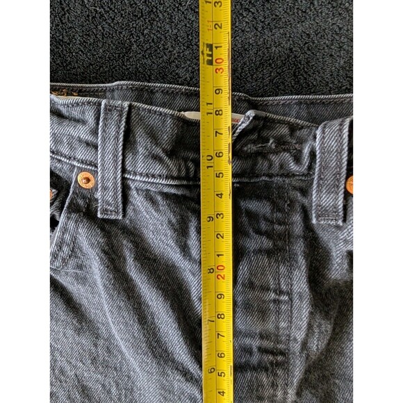 Levi's Premium Ribcage Bootcut Black Wash Jeans 25" W Western Minimal Neutral - Picture 14 of 16